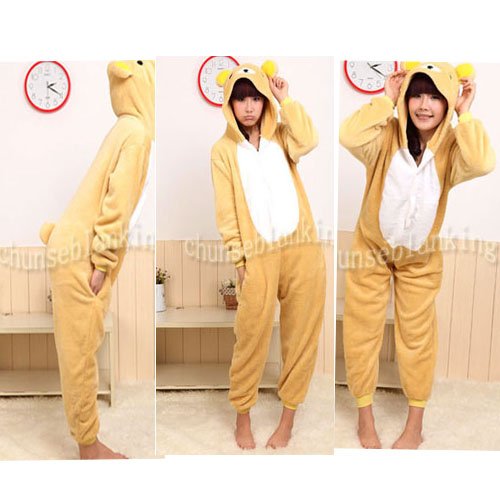 Free Shipping Hot Sale 2012 New Fashion S M L XL  Adult bear Sleepwear Cosplay Costumes Animal Kigurumi Pyjamas