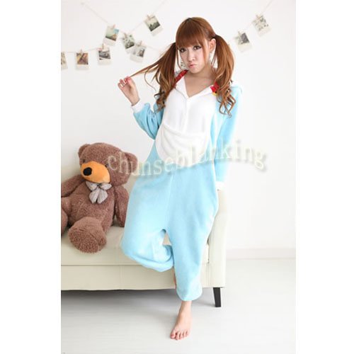 Free Shipping Hot Sale 2012 New Fashion S M L XL  Adult Blue cat Sleepwear Cosplay Costumes Animal Kigurumi Pyjamas