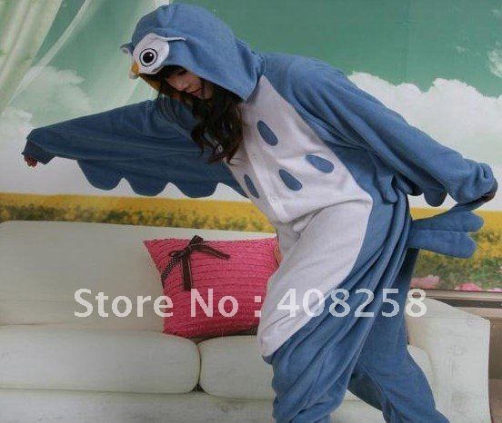 Free Shipping Hot Sale 2012 New Fashion S M L XL OWL  Adult  Sleepwear Cosplay Costumes Animal Kigurumi Pyjamas