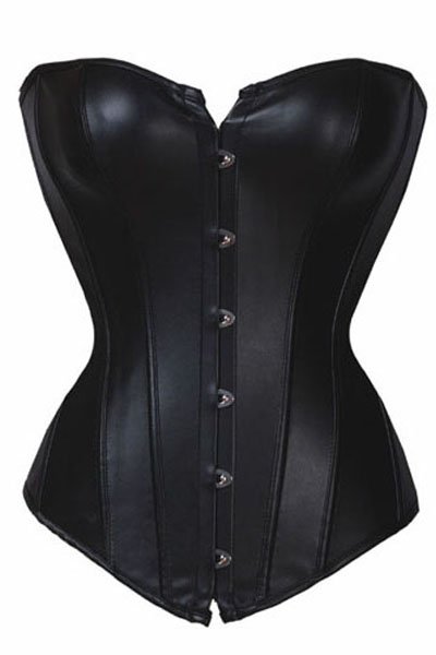 Free Shipping Hot Sale Black Leather Corset FC001