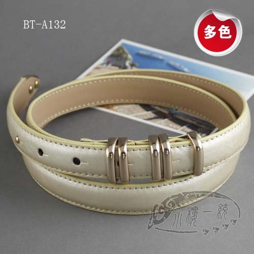 Free shipping Hot-sale Gold Rings Women Faux Leather Skinny Belt ladies' fashion belts cBT-A132c