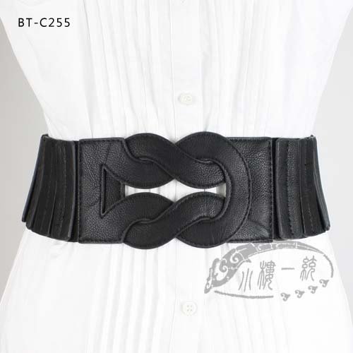 Free shipping Hot-sale high-quality fashion ladies belts Women Leather Knot Trimming Strech Wide Waist Belt Cinch Belt BT-C255