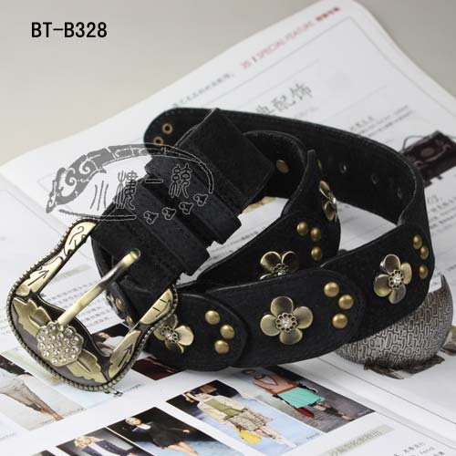 Free shipping Hot-sale high-quality  Pin Buckle Women Suede Leather Stud Belt Fashion ladies' belts Many colors BT-B328-ert