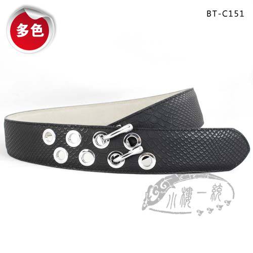 Free shipping Hot-sale imported high-quality fashion ladies belts Women Snake Skin Stud Leather Wide Wrap Belt eu BT-C151 tt