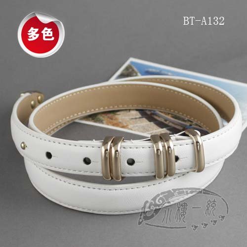 Free shipping Hot-sale imported high-quality Gold Rings Women Faux Leather Skinny Belt ladies' fashion belts BT-A132-ds