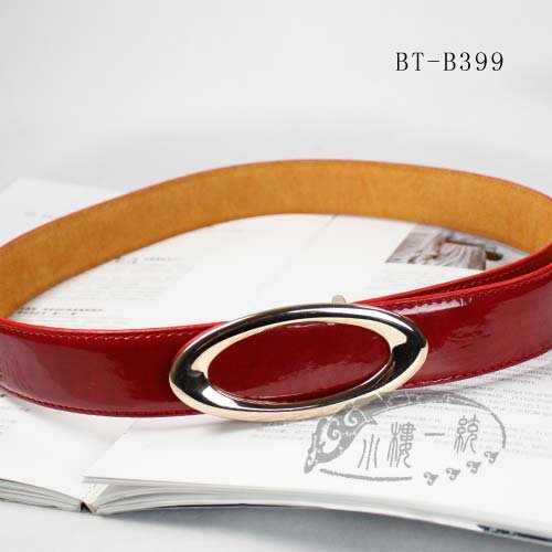 Free shipping Hot-sale imported high-quality ladies' belt Women Oval Buckle Genuine Patent Leather 1.3" fashion belts nBT-B399n