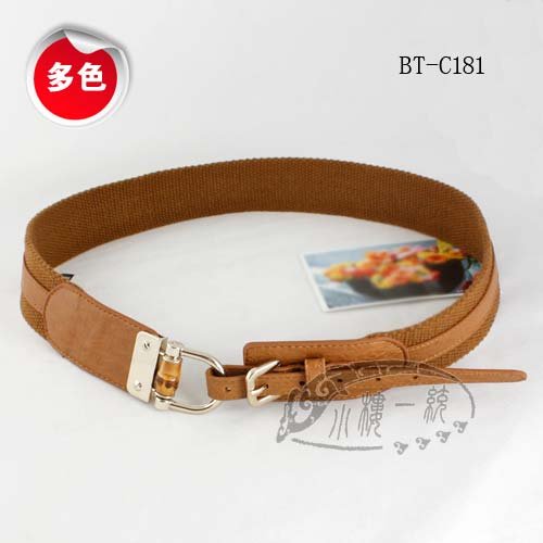 Free shipping Hot-sale imported high-quality  Women Roller Pin Buckle Canvas Leather Belt  hBT-C181h Fashion belts