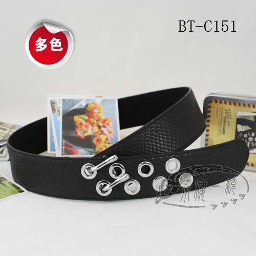 Free shipping Hot-sale imported high-quality Women Snake Skin Stud Leather Wide Wrap Belt/lady's belt  aBT-C151a