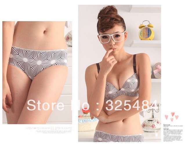 Free shipping hot sale one piece underwear set women's sexy seamless bra set  wholesale/retail