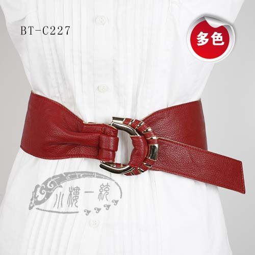 Free shipping Hot sale Women Double Back Soft Faux Leather X Wide Belt ladies belts dBT-C227d Fashion Belt