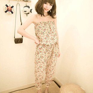 Free shipping hot sale Women's 2012 new arrival summer fashion Floral Bra strapless jumpsuit lady harem pants Rompers s983