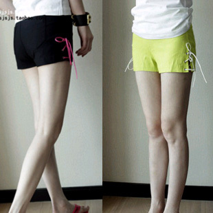 Free shipping hot sale Women's 2012 new fashion slim cotton solid color bandage lady casual sports shorts s1006