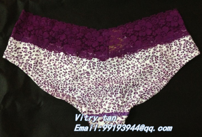 Free shipping Hot Sales Magic Pink underwear Purple Leopard Sexy Lady Panties High Quality wholesale