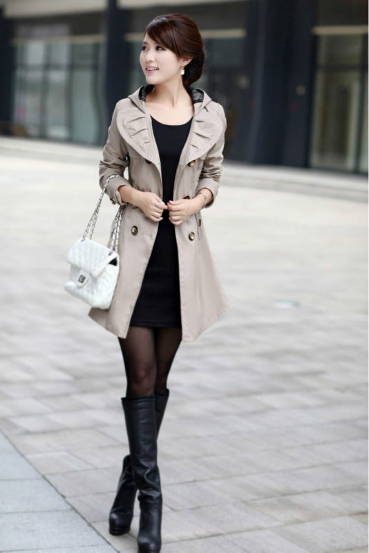 Free Shipping hot sales new WOMEN'S cotton Lady dust coat lady long coat wholesale L1036