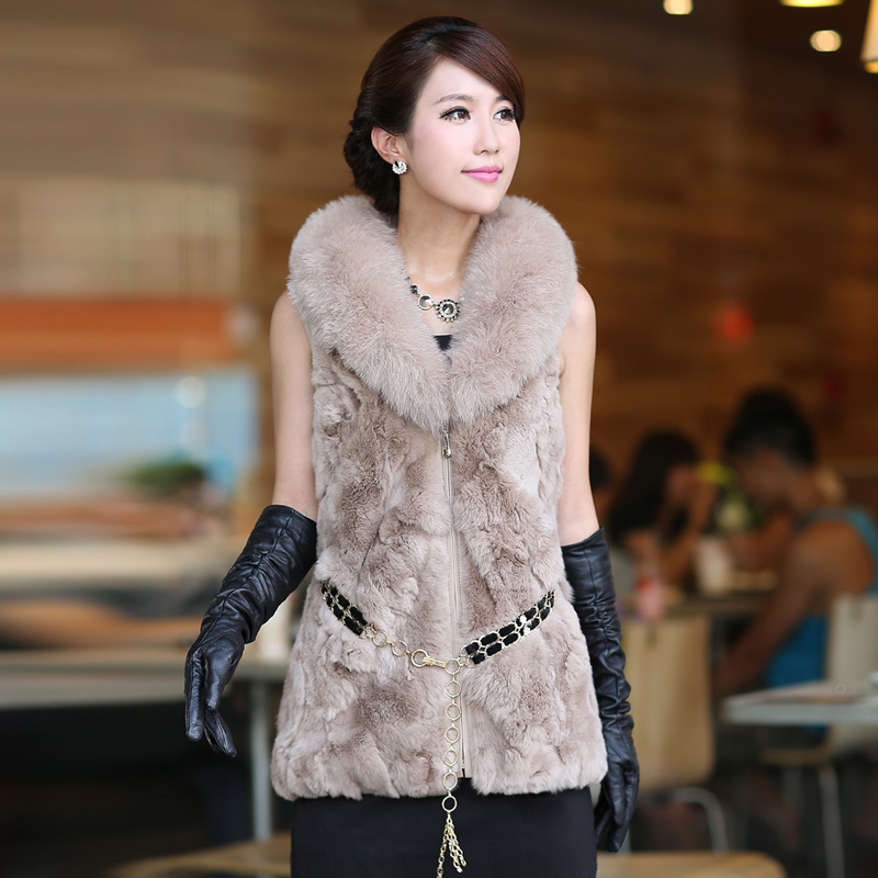 free shipping Hot-selling fox fur rabbit sweater vest fur coat fashion fur vest yst0021