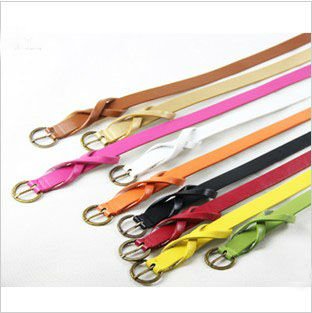 free shipping hot selling vintage colorful flemish knot pu leather belt,fashion waistband 10pcs/pack