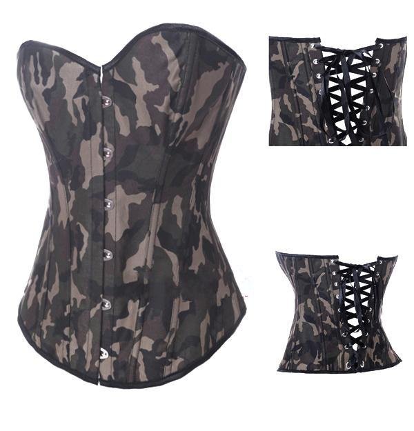 FREE SHIPPING Hotsale Camouflage Corsets  Seal Waist Vest  Women Corsets Sets Women Skinny Bustiers