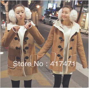 Free Shipping  Hottest Suede Velvet Lamb Coat Jacket Women's Autumn and Winter