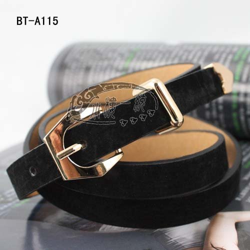 Free shipping  imported high-quality  Women Skinny leather Belt ladies' belts with Pin Buckle Many Colors ewBT-A115fg