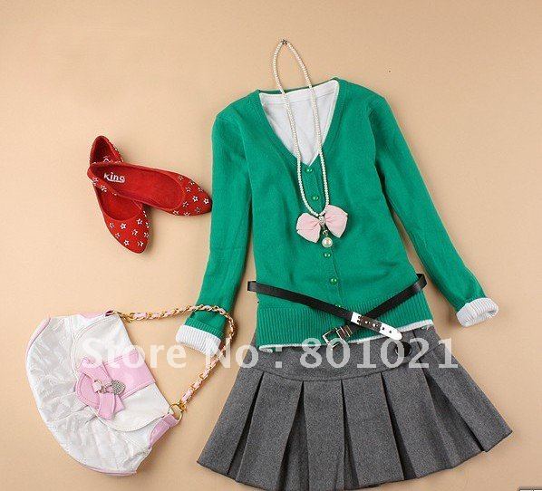 Free Shipping In Stock Best Selling Green Sweaters Cardigan