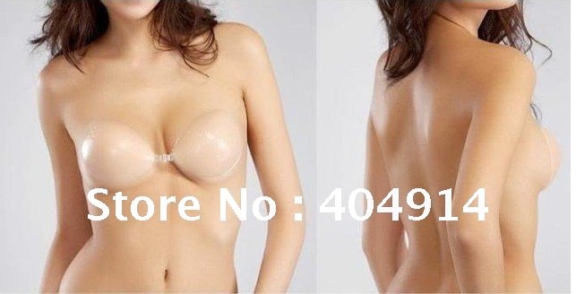 Free shipping InvisibleStrapless Silicone Bra Self-Adhesive Breast Push Up Enhancer insert Size ABCD Cup