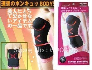 free shipping Japan style germanium slimming vest perfect slim body undergarment with lace hem 20pcs/lot