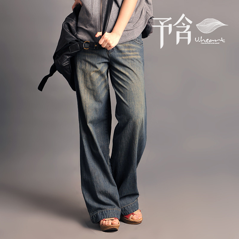 free shipping Jeans wide leg pants jeans pants long trousers 2012 spring qk136