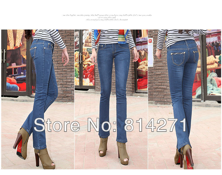 free shipping jeans women 2013 Wholesale & retail  Women Fashion skinny pants sexy tight pencil brand denim  flared jeans 311