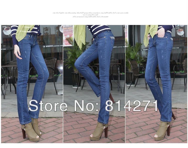 free shipping jeans women 2013 Wholesale & retail  Women Fashion skinny pants sexy tight pencil brand denim  flared jeans fa 315