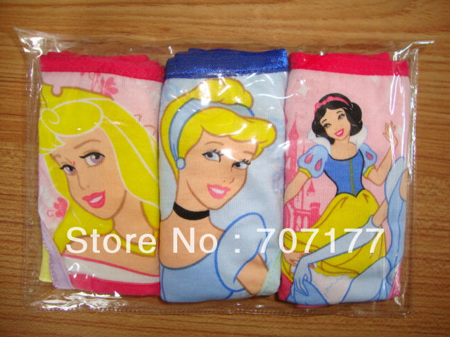 free shipping kids children underpants girl's girl underwear briefs 100% cotton princess boxers 15pcs/lot