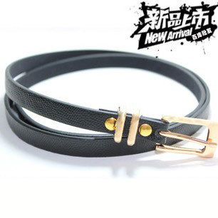 Free Shipping, Korea Style Women's Fashion PU Thin Leather Belt Waistband