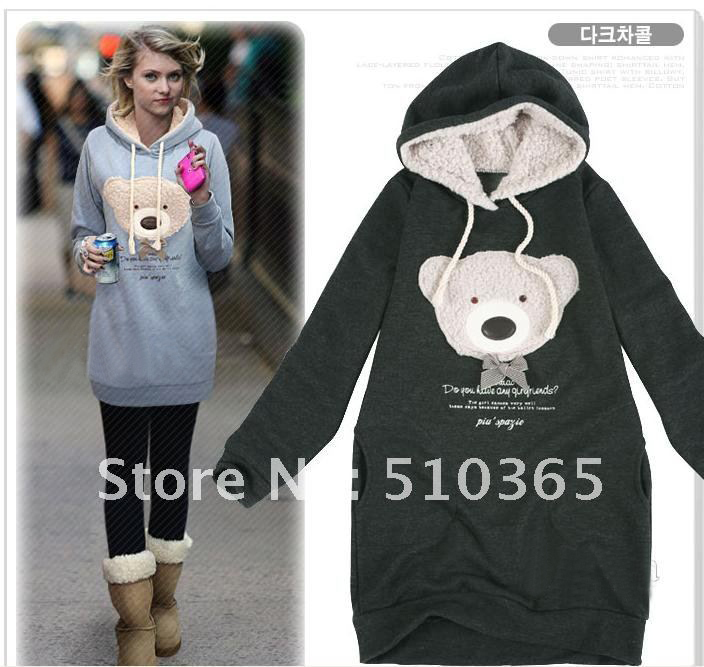 free shipping korean hoodie colllar  long sleeve warm sweater/outerwear/coat S531