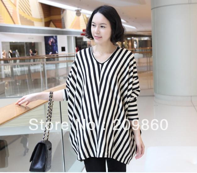 Free shipping ! Korean Maternity fashion striped T-shirt T-shirt pregnant women fall shirt