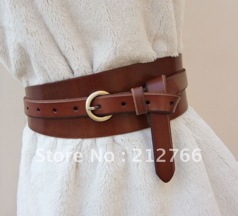 Free shipping!!!Korean Ms. pure leather leather belt decorative girdle wild first layer of leather wide belt