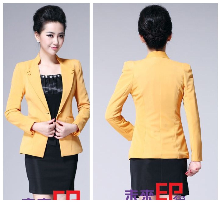 Free shipping Korean style 2012 ol  women  taoku career dress set plus size clothing blazer women suit 6colors S~XXXL sizes