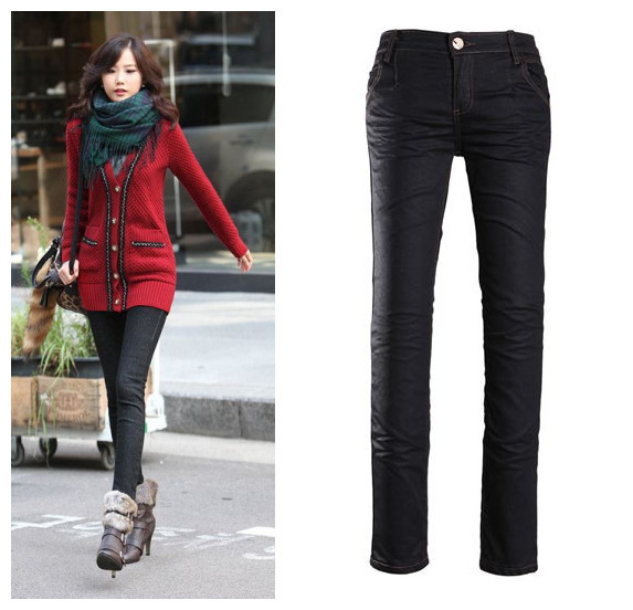 Free shipping Korean style  2012 woman's all-match butt-lifting casual pants black color 26, 27, 28, 29, 30 size