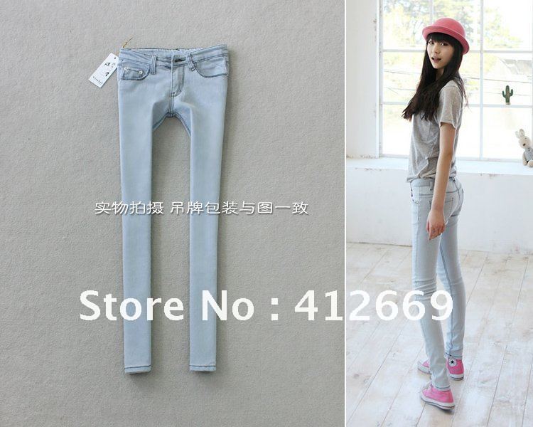 Free shipping korean style denim jeans for women ,jeans pants