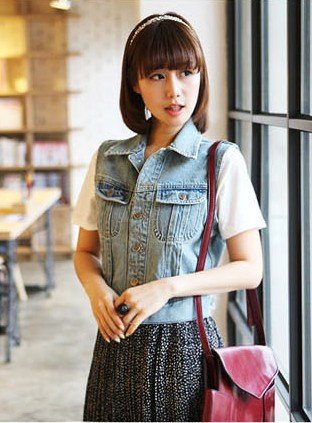 Free Shipping Korean Style Fashionable Sleeveless Denim Waistcoat  Women's Jeans Denim Coat Wholesale Retai Drop Ship