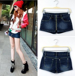 Free Shipping Korean Style Zipper Double Waist Jeans Skirts, Short Jeans, Ladies Short Pants, Summer Pant, jeans shorts AD9251SK