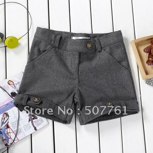 Free Shipping ! Korean version of the new comfortable material boots pants , super type was thin woolen shorts