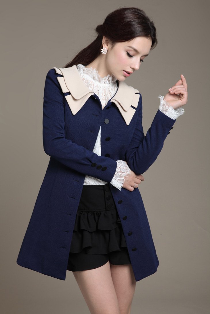 Free shipping,Korean women windbreaker,autumn and winter long paragraph Slim windbreaker jacket