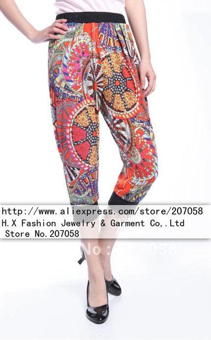 Free shipping ladies' causal pant  fashion printe haren pant