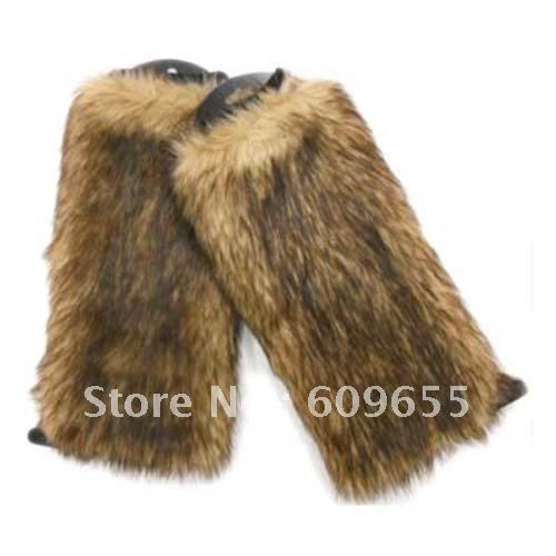 Free Shipping Ladies Fashion Faux Fur Winter Thermal Leg Warmers