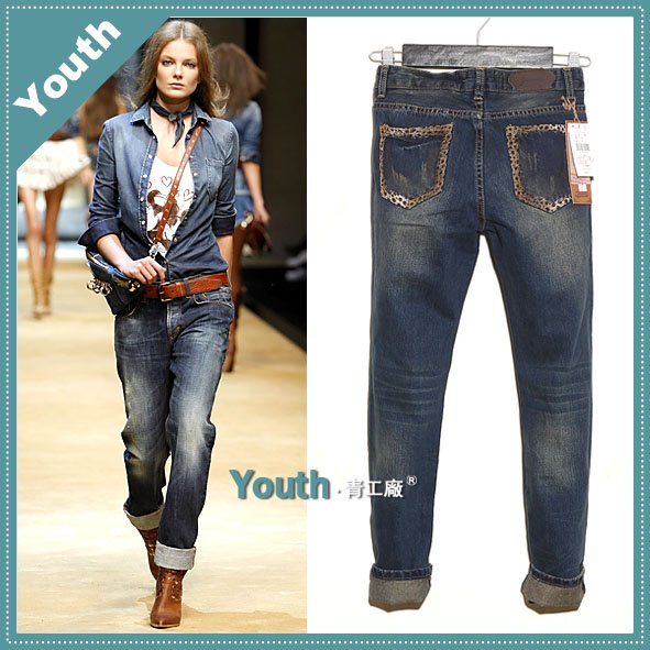 free shipping lady low waist pencil trousers/lady pants/slim jeans/designer brand jeans/denim