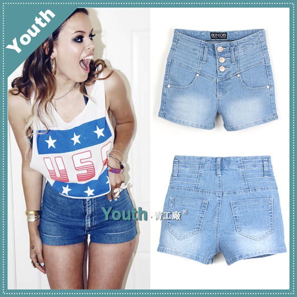 free shipping lady low waist pencil trousers/lady pants/slim jeans/hot Pants/Denim Shorts B06