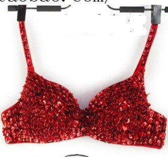 FREE SHIPPING  Lady Party Disco All-Over sequin Shiny Bra Punk Dance Bra Best Quality Wholesale 20pcs/lot