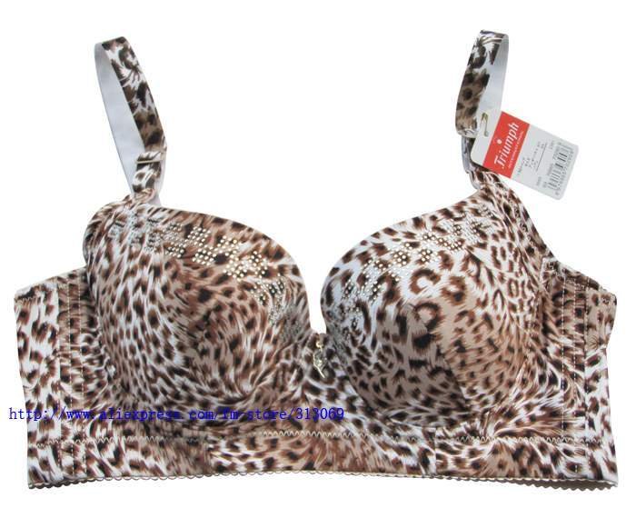 Free shipping, lady's C CUP bras , Leopard diamond bras ,2pcs/lot