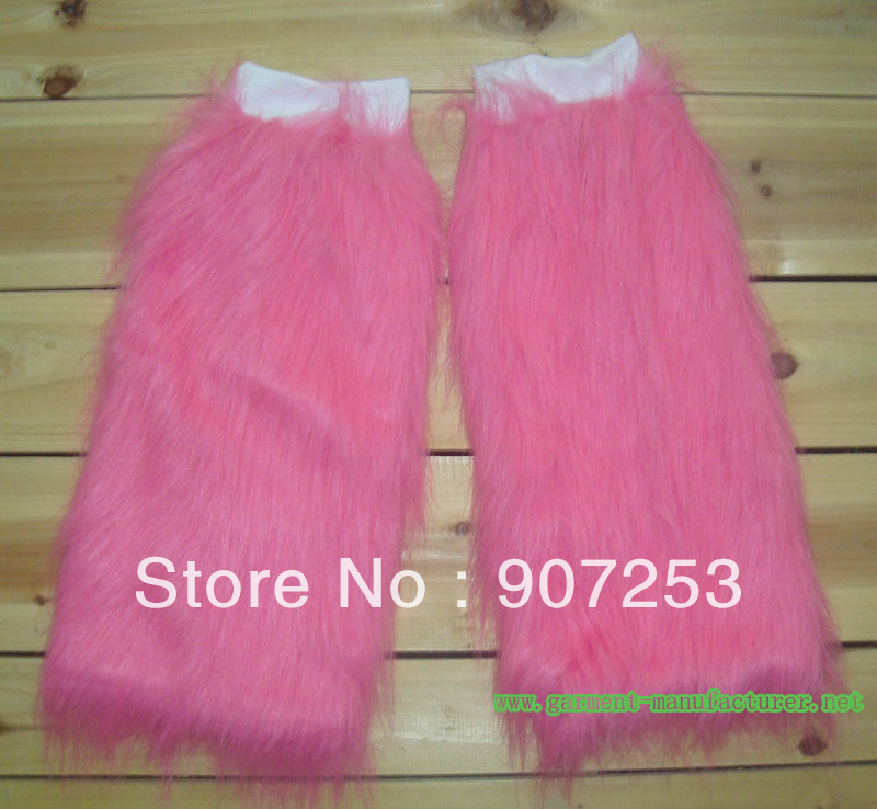 Free shipping lady's fashion pink leg warmers fluffies