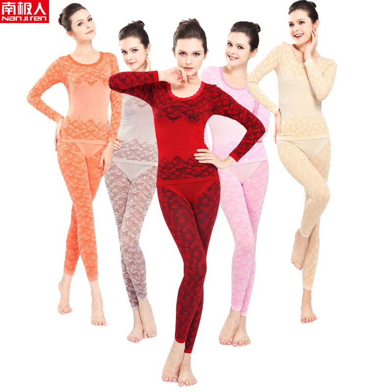 Free shipping + Lady thin body underwear, thermal underwear set, autumn clothing pajamas, buy one get one free gift