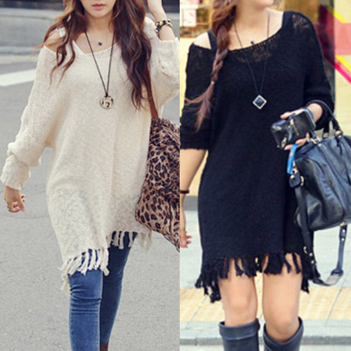 Free shipping ladys round neck knit pullover Cardigan Knit wool sweater tops 2 colors uk size  WS52